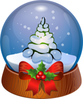 a christmas snow globe